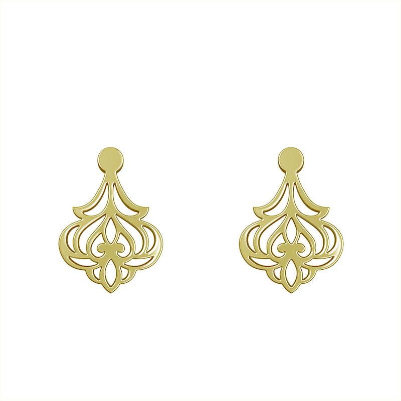 گوشواره طلا مدل هندسی کد GA15134