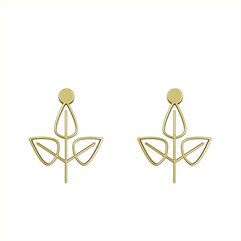 گوشواره طلا مدل برگ کد GA15892