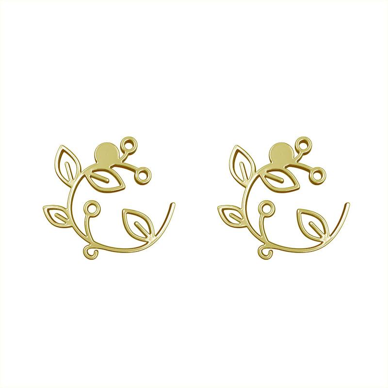 گوشواره طلا مدل برگ کد GA15984