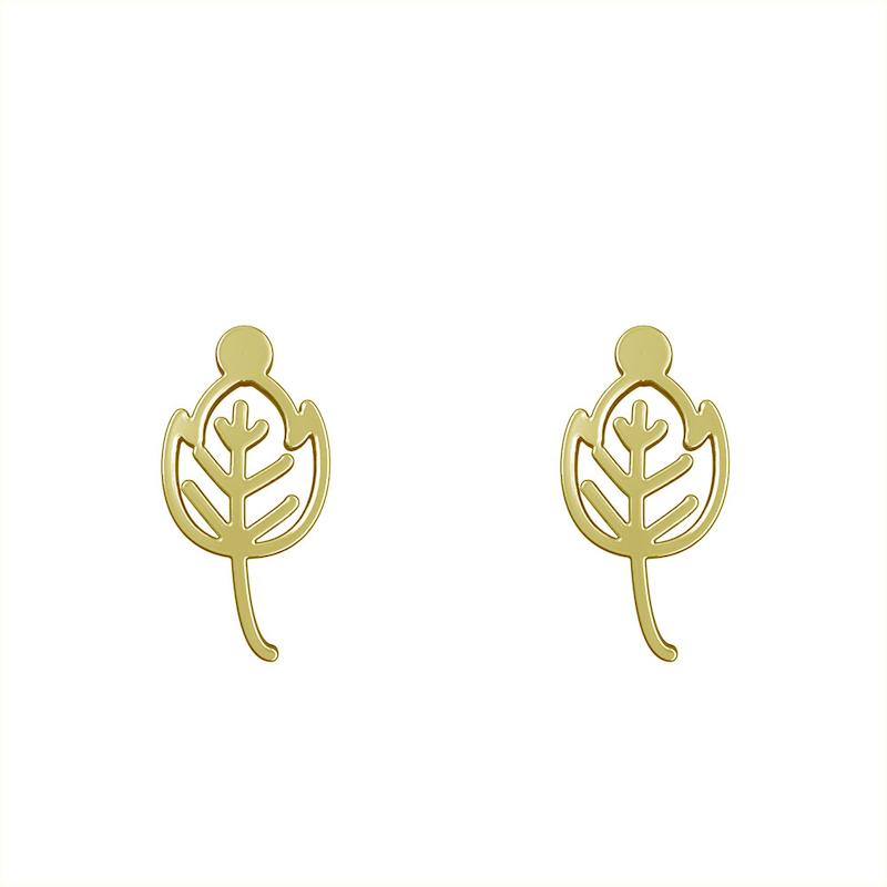 گوشواره طلا مدل برگ کد GA16006