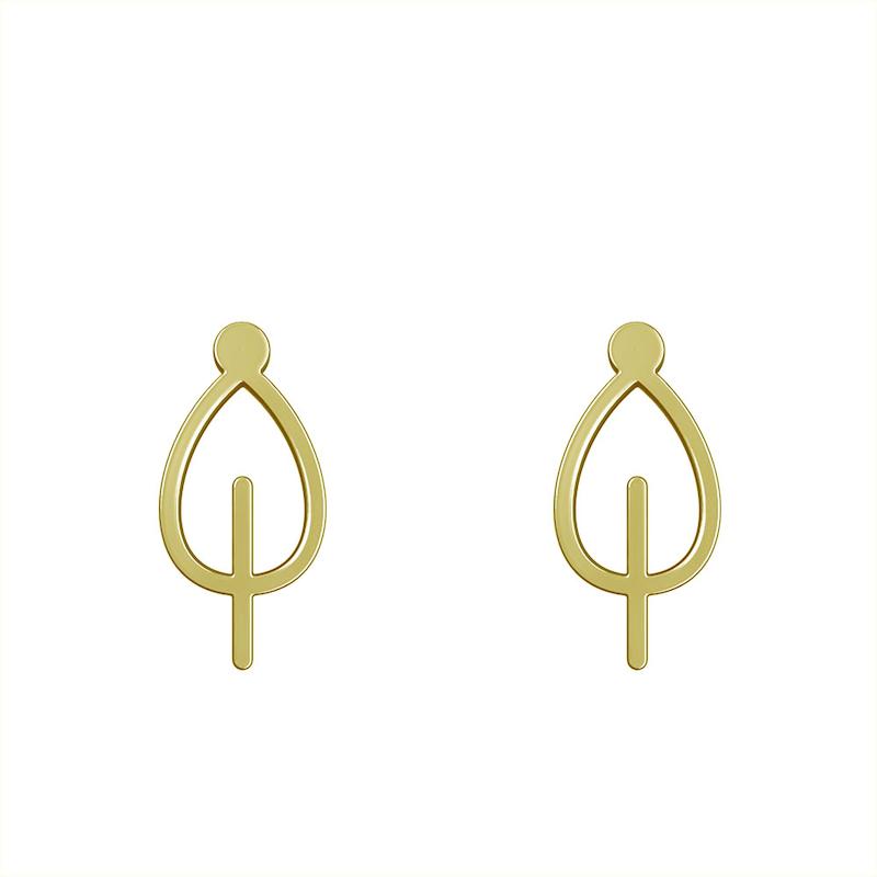 گوشواره طلا مدل برگ کد GA16013