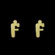 گوشواره طلا مدل حرف F کد GA16613