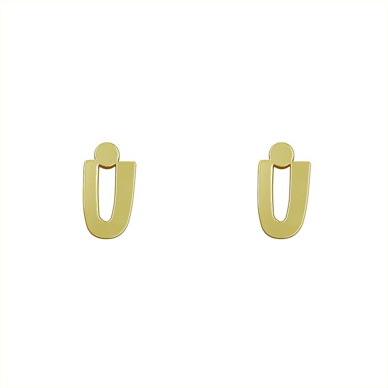 گوشواره طلا مدل حرف U کد GA16619
