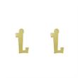 گوشواره طلا مدل حرف L کد GA16625