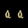 گوشواره طلا مدل حرف Q کد GA16643