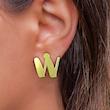 گوشواره طلا مدل حرف W کد GA16654