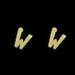 گوشواره طلا مدل حرف W کد GA16659
