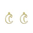 گوشواره طلا مدل حرف C کد GA16683