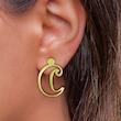 گوشواره طلا مدل حرف C کد GA16683