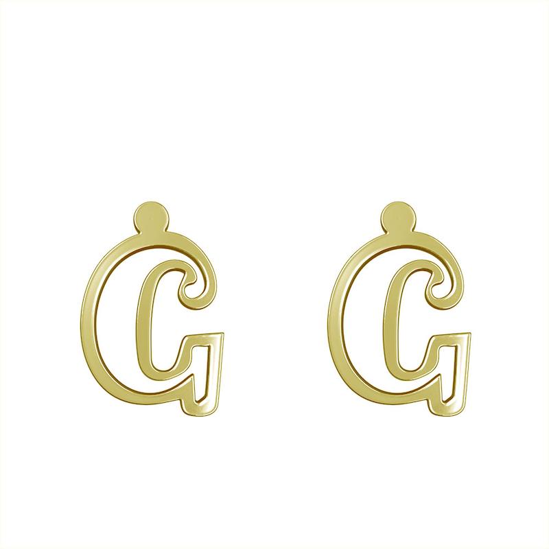 گوشواره طلا مدل حرف G کد GA16687