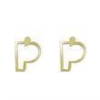 گوشواره طلا مدل حرف P کد GA16696