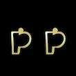 گوشواره طلا مدل حرف P کد GA16696
