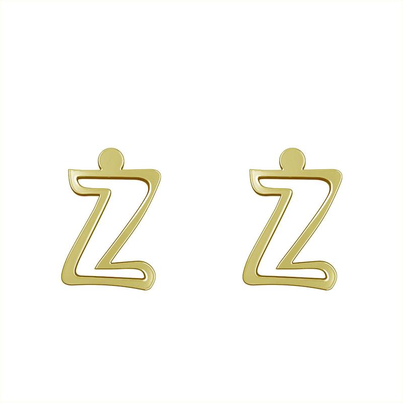 گوشواره طلا مدل حرف Z کد GA16706