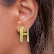 گوشواره طلا مدل حرف H کد GA16714