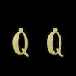 گوشواره طلا مدل حرف Q کد GA16723
