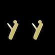 گوشواره طلا مدل حرف Y کد GA16731