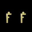گوشواره طلا مدل حرف F کد GA16738