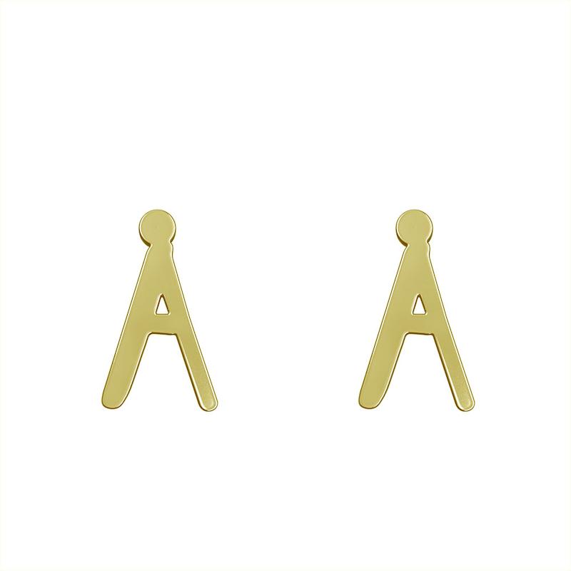 گوشواره طلا مدل حرف A کد GA16781