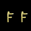 گوشواره طلا مدل حرف F کد GA16786