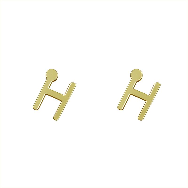 گوشواره طلا مدل حرف H کد GA16788