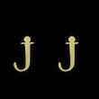گوشواره طلا مدل حرف J کد GA16790