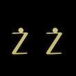 گوشواره طلا مدل حرف Z کد GA16806