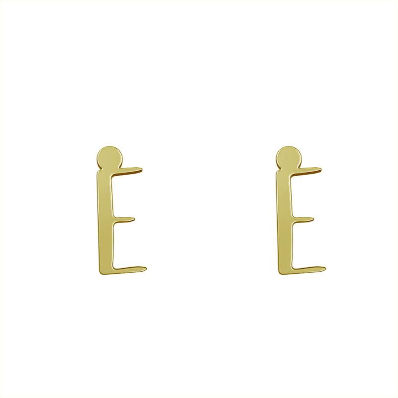 گوشواره طلا مدل حرف E کد GA16813