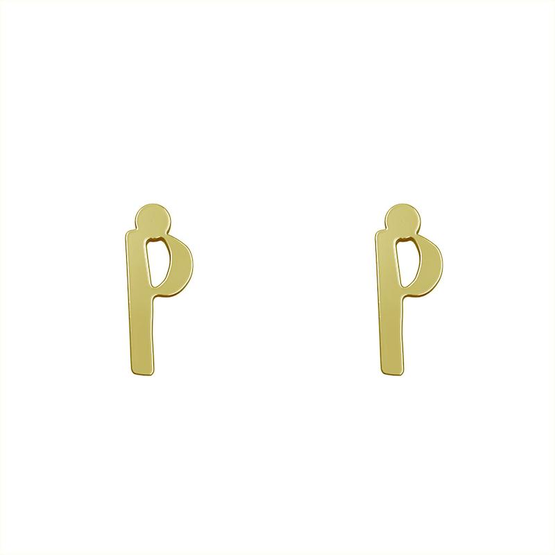 گوشواره طلا مدل حرف P کد GA16824