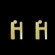 گوشواره طلا مدل حرف H کد GA16842