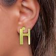 گوشواره طلا مدل حرف H کد GA16842