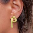 گوشواره طلا مدل حرف P کد GA16850