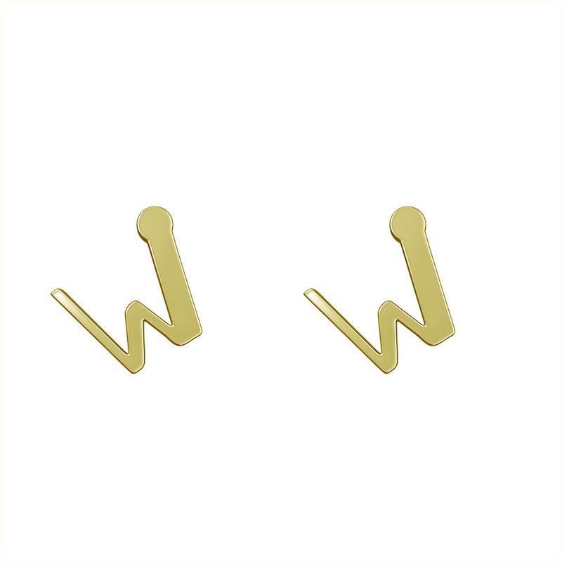 گوشواره طلا مدل حرف W کد GA16857