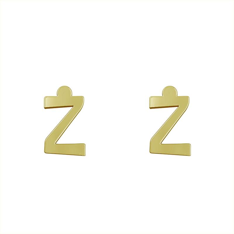 گوشواره طلا مدل حرف Z کد GA16860