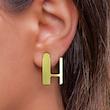گوشواره طلا مدل حرف H کد GA16868