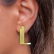 گوشواره طلا مدل حرف L کد GA16872