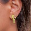 گوشواره طلا مدل حرف Y کد GA16885