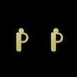 گوشواره طلا مدل حرف P کد GA16902