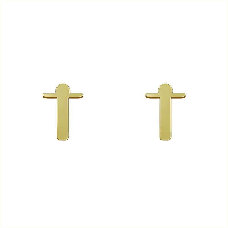 گوشواره طلا مدل حرف T کد GA16906