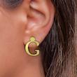 گوشواره طلا مدل حرف G کد GA16919