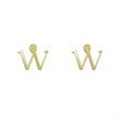 گوشواره طلا مدل حرف W کد GA16935