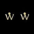 گوشواره طلا مدل حرف W کد GA16935