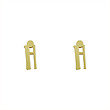 گوشواره طلا مدل حرف H کد GA16946