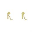 گوشواره طلا مدل حرف K کد GA16949