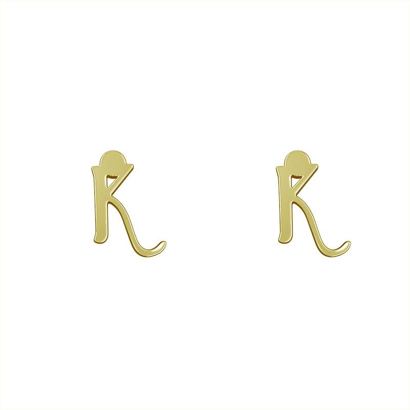 گوشواره طلا مدل حرف K کد GA16949