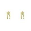 گوشواره طلا مدل حرف N کد GA16952