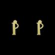 گوشواره طلا مدل حرف P کد GA16954