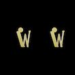 گوشواره طلا مدل حرف W کد GA16961