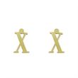 گوشواره طلا مدل حرف X کد GA16962