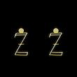 گوشواره طلا مدل حرف Z کد GA16964