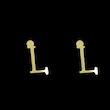 گوشواره طلا مدل حرف L کد GA16976